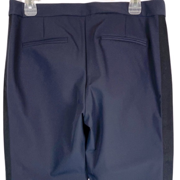 Rebecca Taylor Audra Tuxedo Side Stripe Pants Ankle Crop Navy Blue - Picture 6 of 11